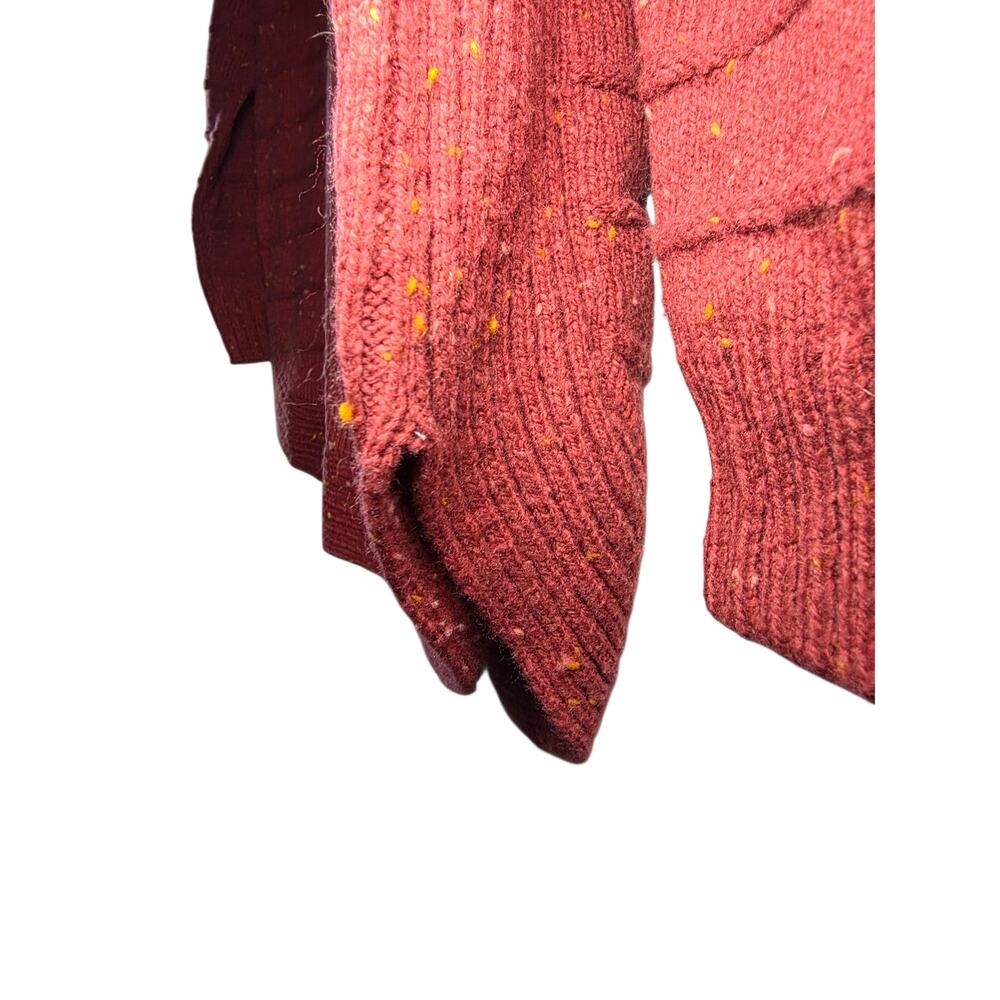 Country Rose Burgundy Speckled Knit Turtleneck Pullover Sweater Size M - Picture 7 of 11